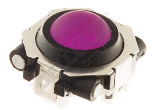 Top view of purple BlackBerry Trackball