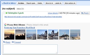 Viewing online slideshows in Gmail