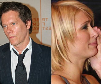 images of Kevin Bacon and Paris Hilton
