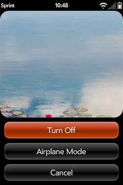 Palm Pre Turn Off/Airplane Mode Screen