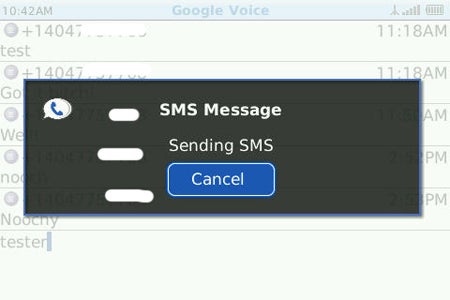image of Google Voice for BlackBerry SMS Text