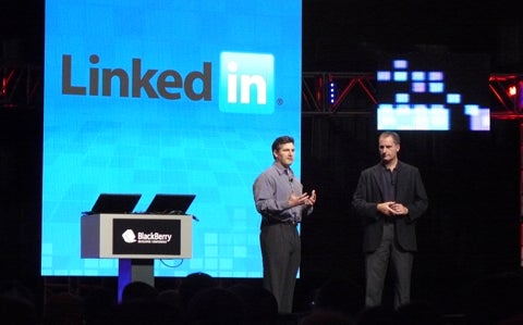 LinkedIn's Adam Nash with RIM's David Yach