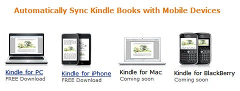 Amazon Kindle for BlackBerry Graphic on Amazon.com