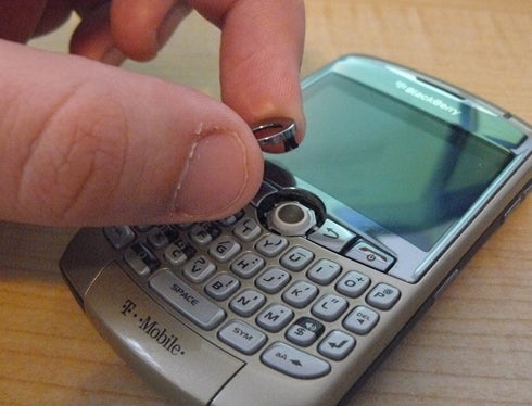 Replacing the trackball ring on a T-Mobile BlackBerry Curve 8320