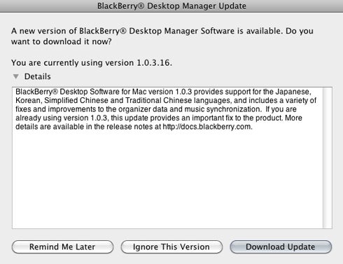 Blackberry Desktop Manager For Mac 10.5 8 Download