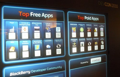 BlackBerry App World Display at DevCon 2010
