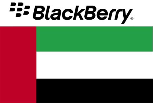 BlackBerry Logo Atop United Arab Emirates (UAE) Flag