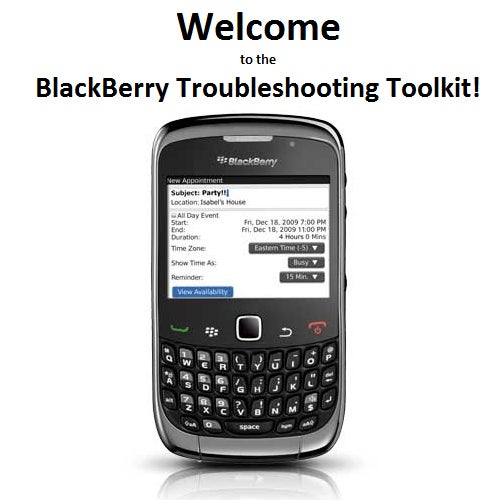 RIM's BlackBerry Troublehooting Toolkit