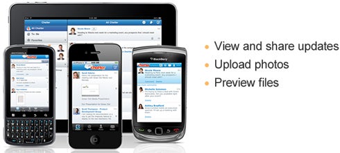 Salesforce.com Chatter Mobile Apps on BlackBerry, iOS and Android