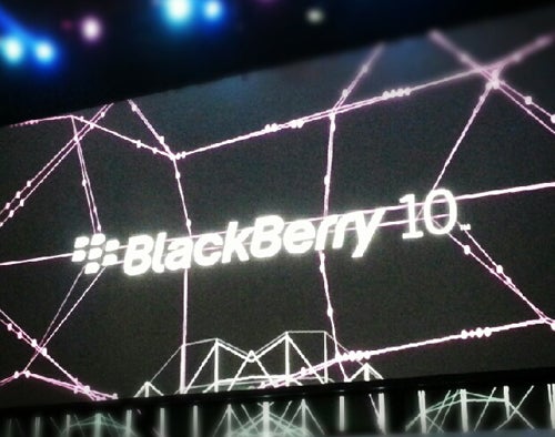 BlackBerry 10 logo at BlackBerry Jam Americas