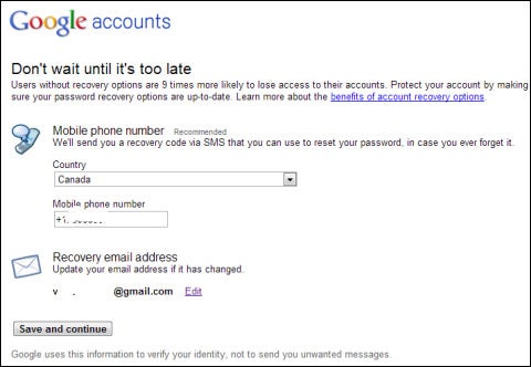 Google Analytics Account Verification Page