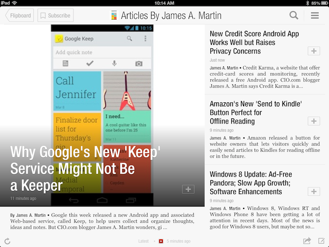 Flipboard 2.0 screen shot