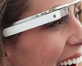 Woman Wearing Google Glass