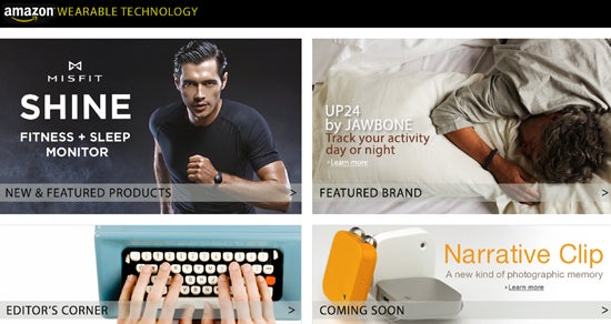 Amazon.com wearable technology store page