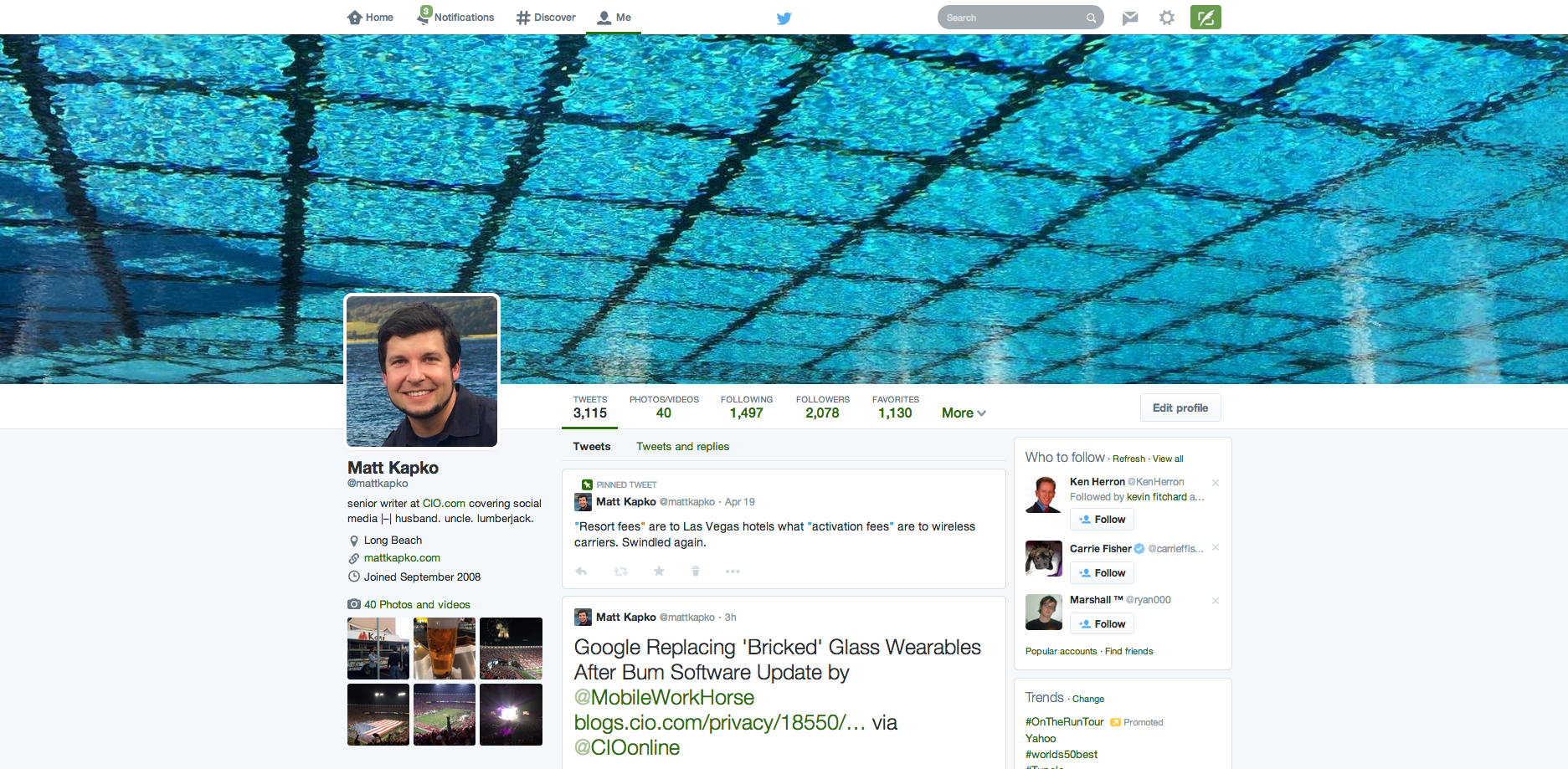 New Twitter Profile Page