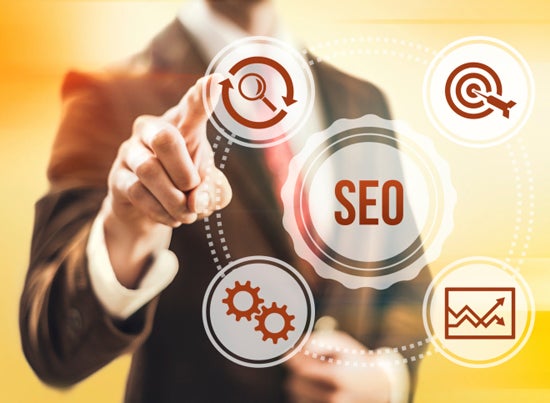 SEO guy with graphic