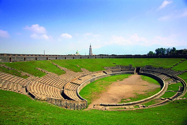 photo of pompeii amphitheater today