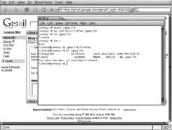Figure 1. Reading Gmail via the Firefox Web browser launched from an executable stored on the selfsame Gmail account
