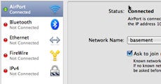Network pane, Mac OS X Leopard System Preferences