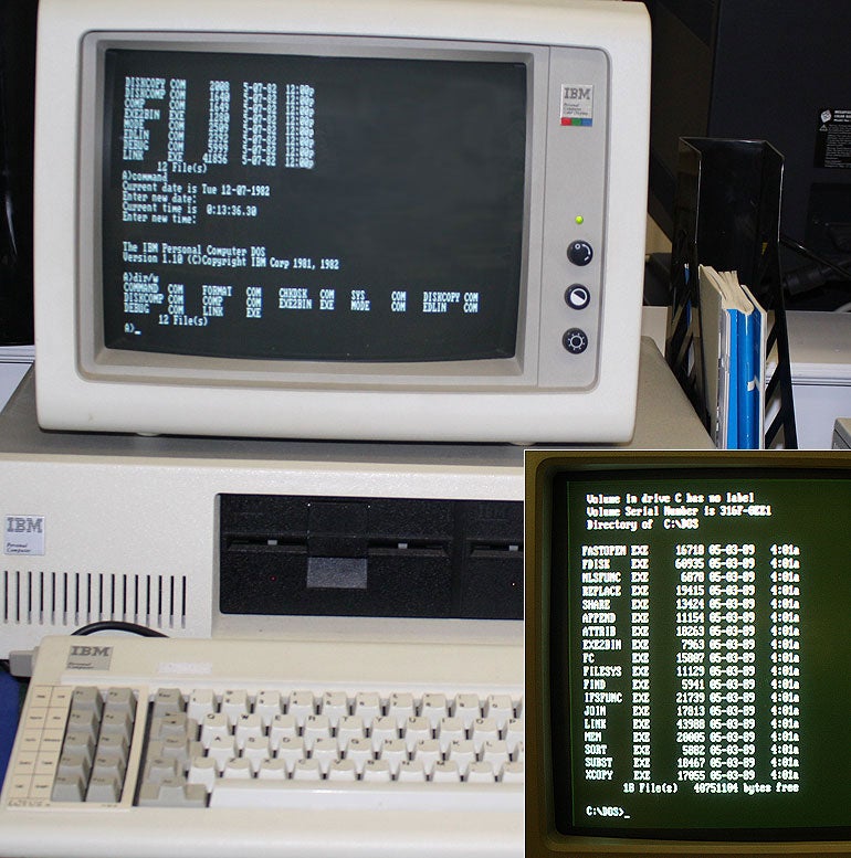 Ms dos операционная. IBM компьютер 1996. IBM PC на MS-dos. IBM PC 1981 год с MS dos. MS-dos 1.0.