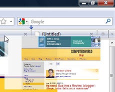 Firefox 3.5: When you reposition a tab, you see its thumbnail as you move it