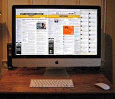 The new 27-in. iMac offers enough screen resolution to display two Web pages with room left over.