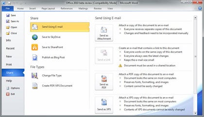 Microsoft Office 2010 beta