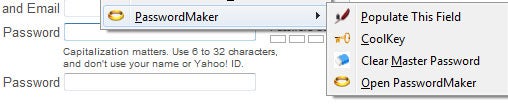 PasswordMaker Firefox extension