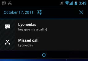 Android Ice Cream Sandwich Notifications