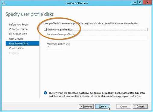 Windows Server 2012 - user profile disks