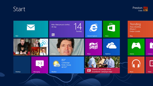 Windows 8 Start screen