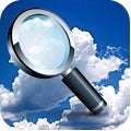 magnifying glass looking at cloud magnifying glass looking at cloud