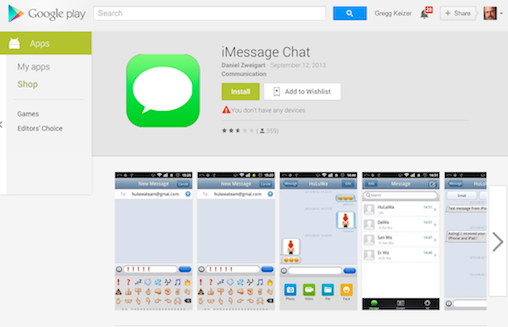 iMessage Chat for Android