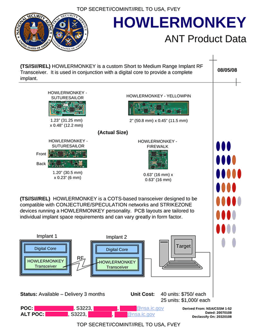 NSA ANT HOWLERMONKEY PC exploit