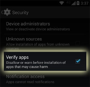 Android Verify Apps