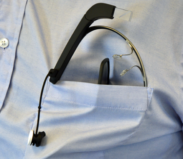 trying to cram Google Glass into a pocket
