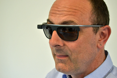 Google Glass clip-on sunglasses