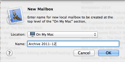 mac os x mail archive mailbox