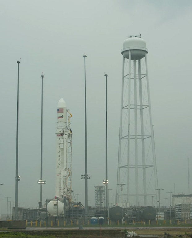 Antares on launch pad