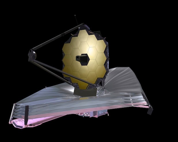artist's concept of the James Webb Space Telescope