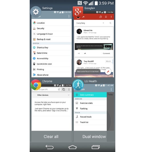 LG G3 Recent Apps