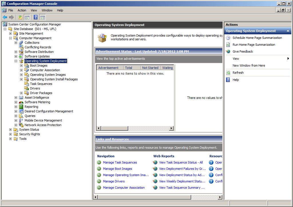 The System Center Configuration Manager