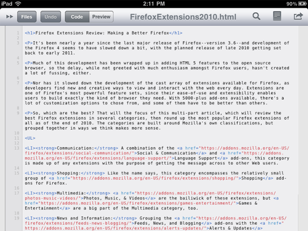textastic print preview markdown