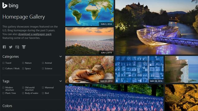 Bing Homepage Gallery