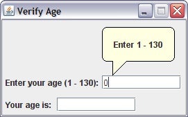 A balloon tip used for notification.