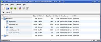 The ejbs.jar module file structure