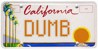 CA license plate