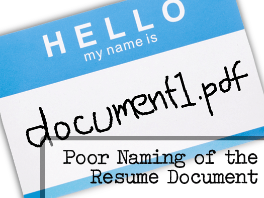 Poor Resume File Name 