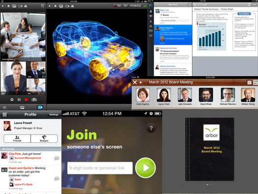 collage of collaboration apps
