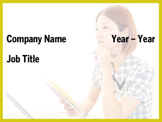 Format Your Job Experience Correctly